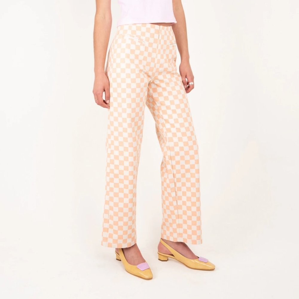 Checkered Straight Leg Pants - image 11